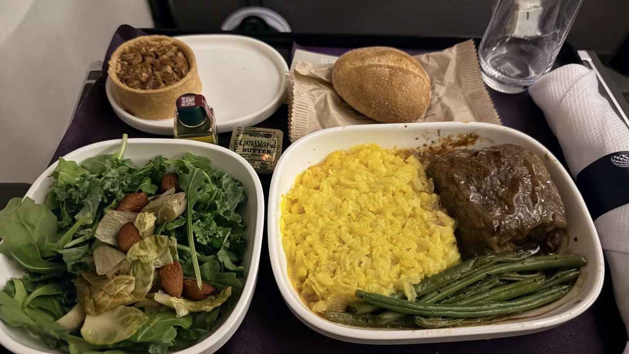 Dinner In Premium Economy
