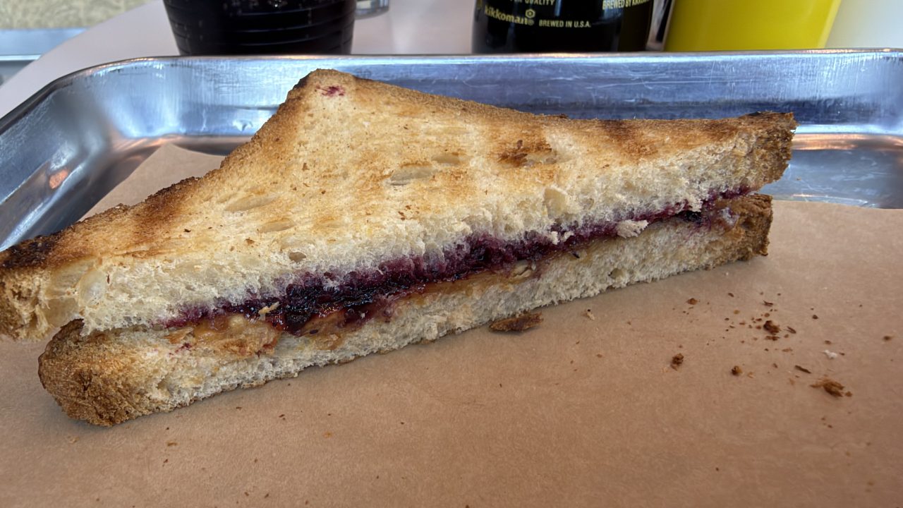 Crunch Peanut Butter and Jam Toasted Brioche